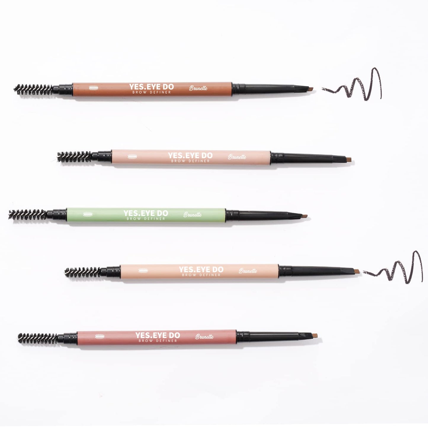 YES.EYE DO Eyebrow Pencil Deep Brown – Dual-Ended Waterproof Brow Pen with Hair-Like Strokes (Chocolate)