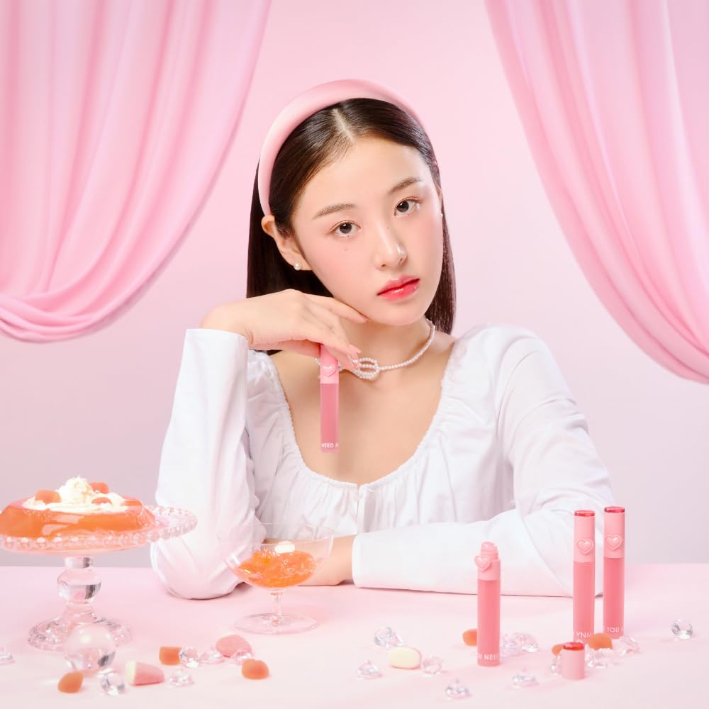 YNM Heart Jelling Tint Apricot Jelling – Long-Lasting K-Beauty Lip Tint with Built-In Brush