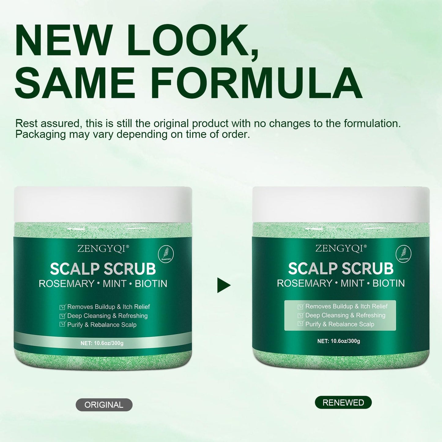 ZENGYQI Scalp Scrub Rosemary & Mint with Biotin | Exfoliating Massager for Itchy Scalp