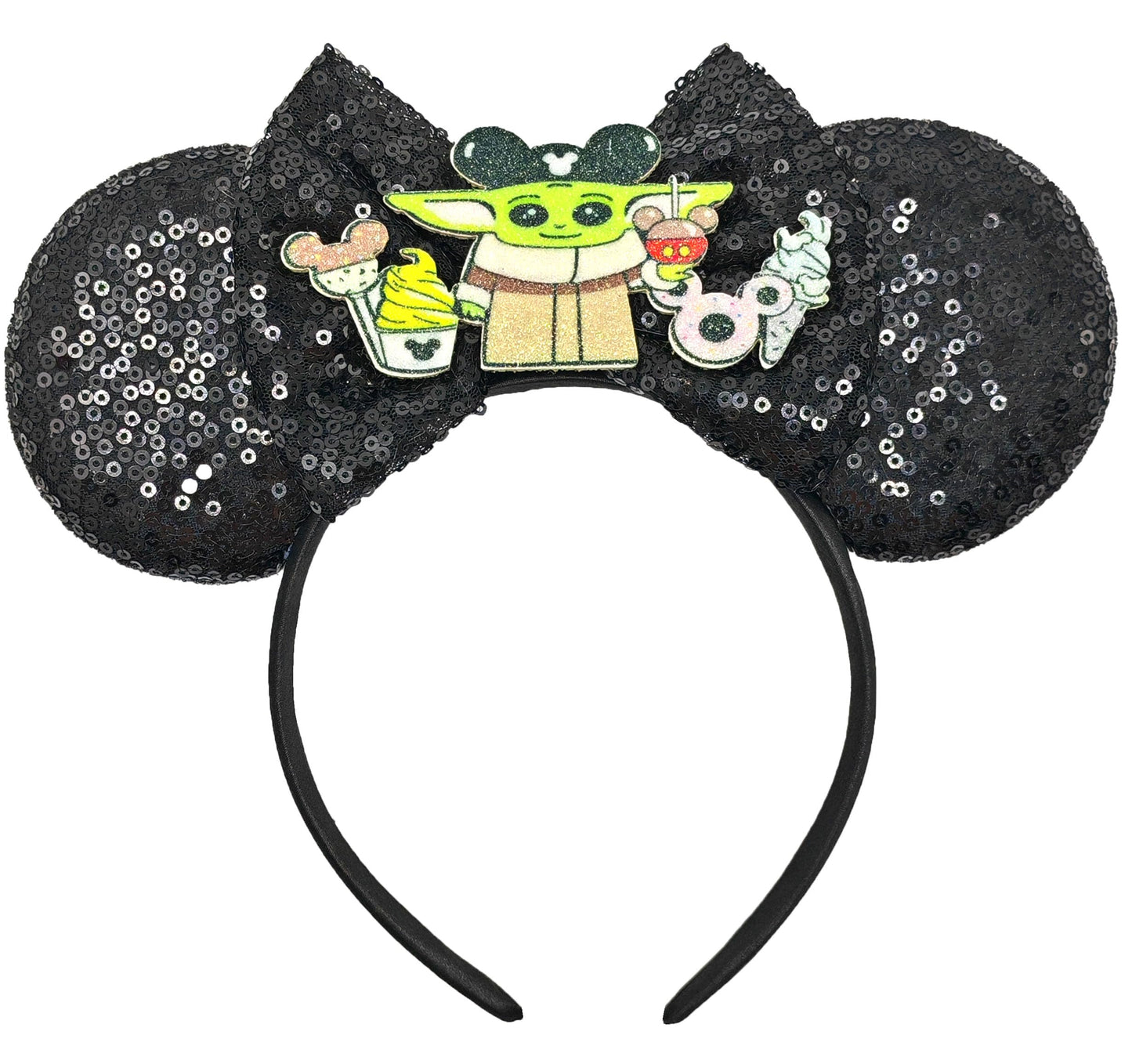 ZHENNAN Glitter Mandalorian Bows Headband – Unisex Costume Hair Accessory