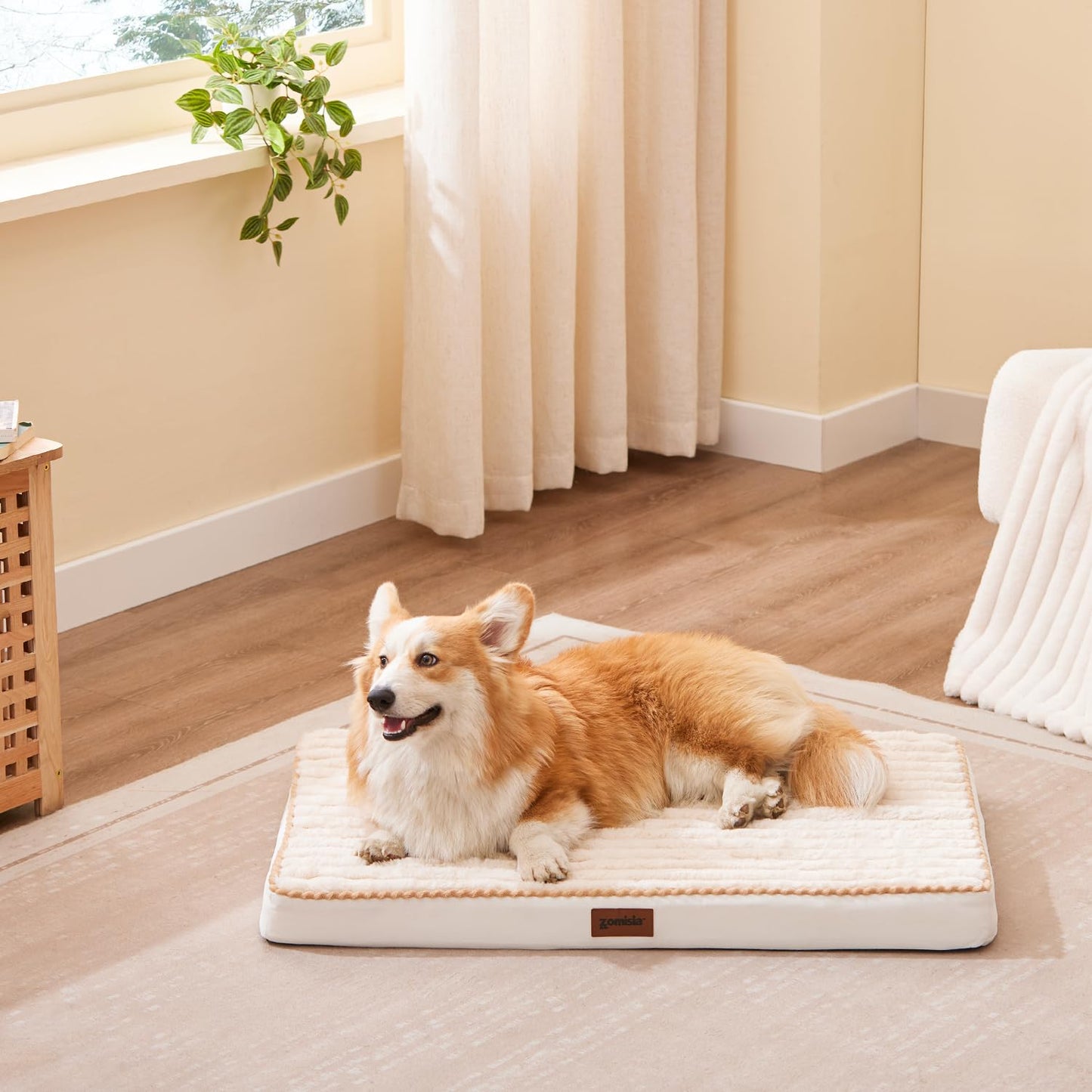 ZOMISIA XXL Dog Bed for Crate (47x29) — Extra Large Orthopedic Bed with Removable Cover