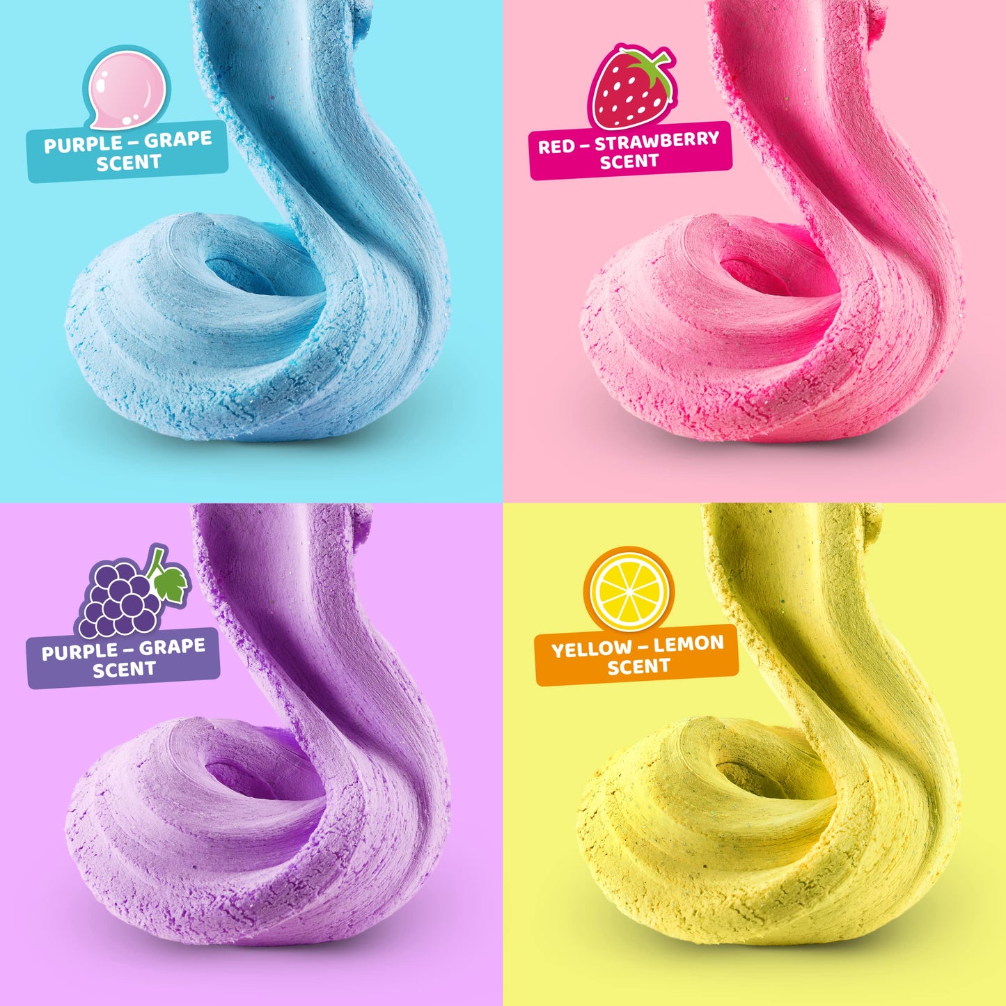 ZURU Oosh Cotton Candy Slime 100g – Lemon Scent, Fluffy & Stretchy for Kids