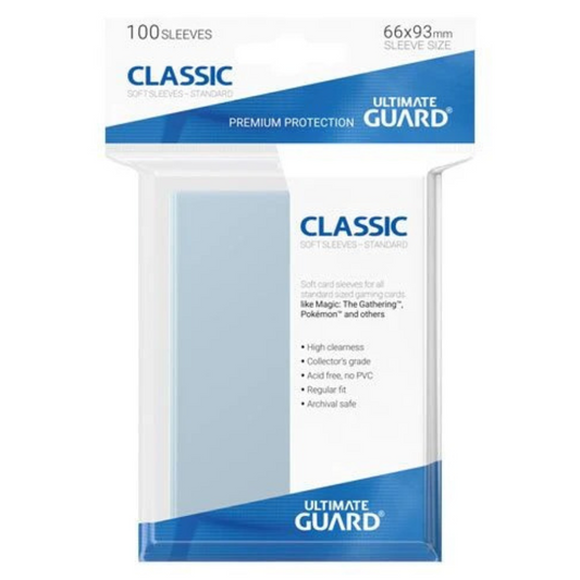 Ultimate Guard Classic Soft Sleeves Standard Size Transparent (100)