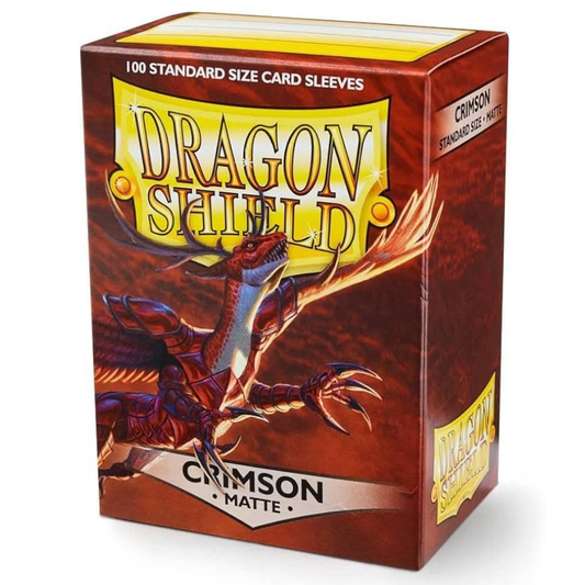 Dragon Shield - Matte Standard Size Sleeves 100pk - Crimson