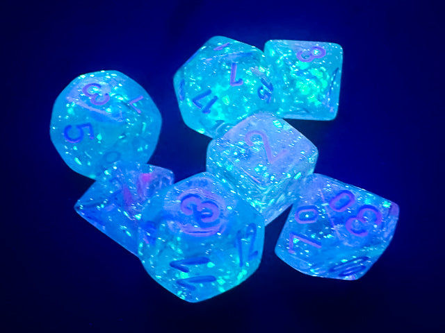 Chessex - Mini Nebula Polyhedral 7 Die Set - Wisteria White