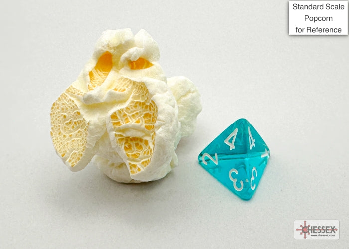 Chessex - Mini Translucent Polyhedral 7 Die Set - Teal & White