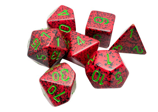 Chessex - Speckled Polyhedral 7 Dice Set - Strawberry