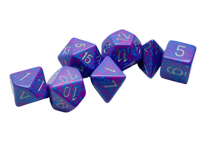 Chessex - Speckled Polyhedral 7 Dice Set - Silver Tetra