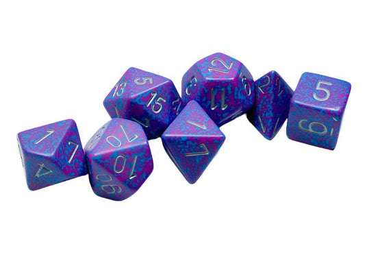 Chessex - Speckled Polyhedral 7 Dice Set - Silver Tetra
