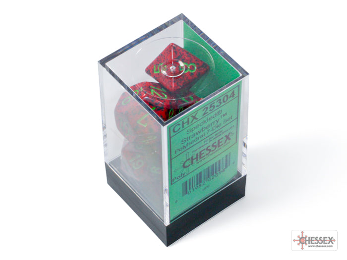 Chessex - Speckled Polyhedral 7 Dice Set - Strawberry
