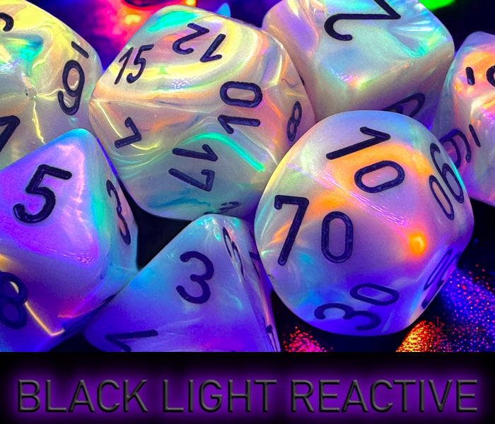 Chessex - Festive Polyhedral 7 Dice Set - Circus with Black