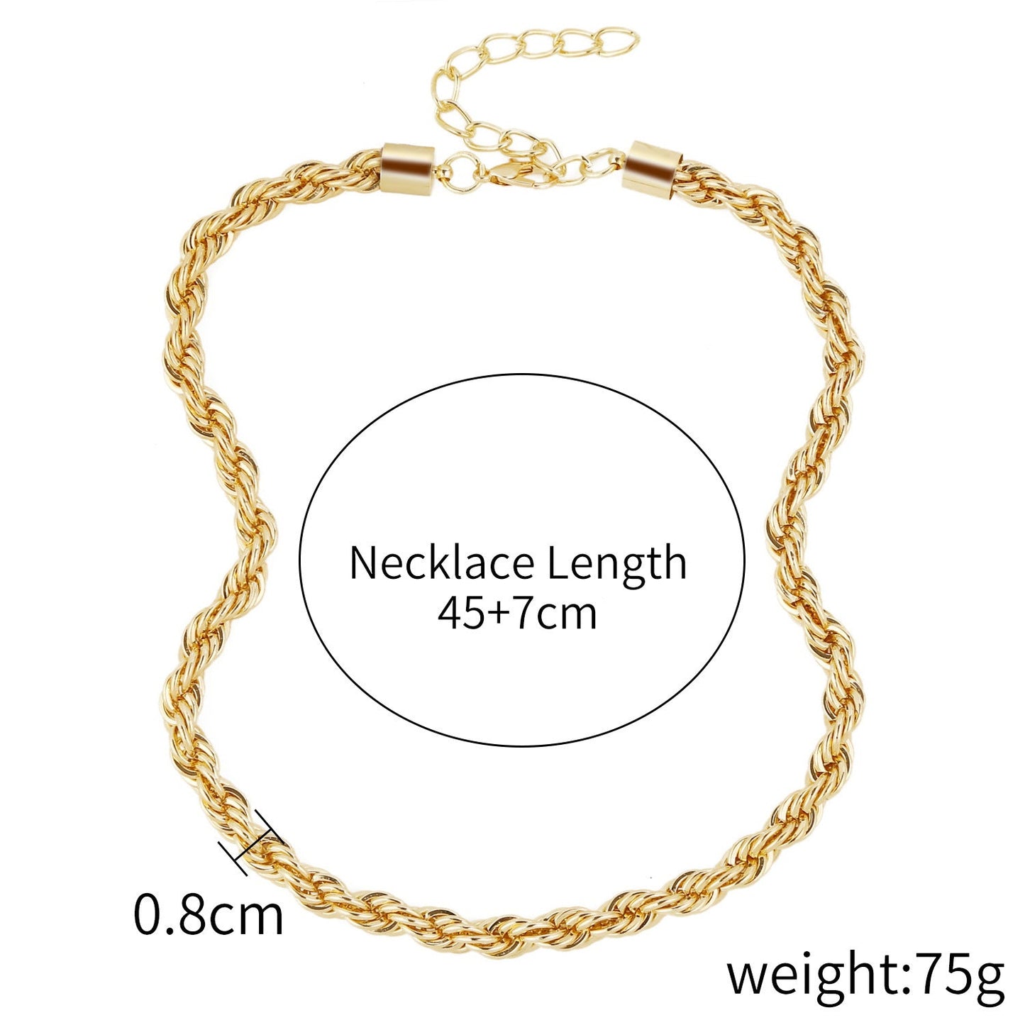 Multi-Layer Twist Chain Necklaces