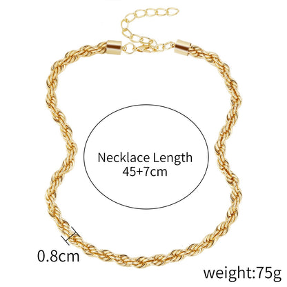 Multi-Layer Twist Chain Necklaces