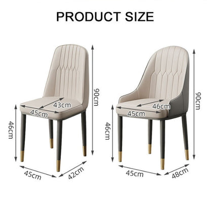 A Set of 2 Scott Dining Chairs, PU Leather