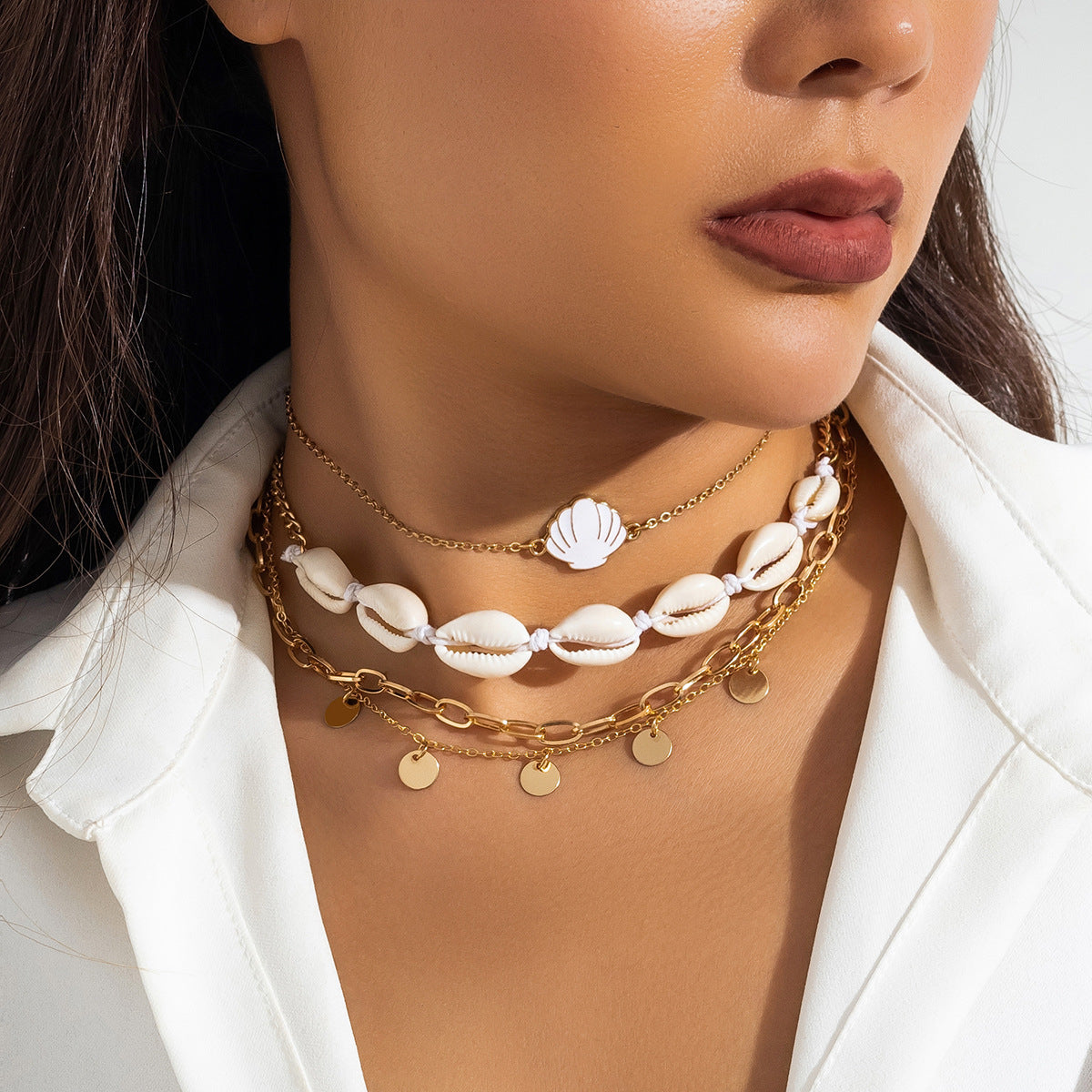 Beaded Beach Pearl Necklace with Resin Star Pendant