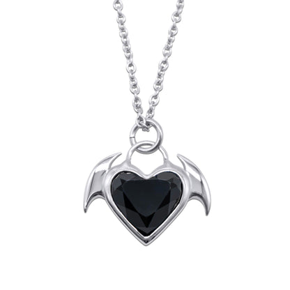 Nocturnal Succubus Heart Pendant Necklace