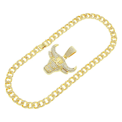 Bull Head Cuban Necklace