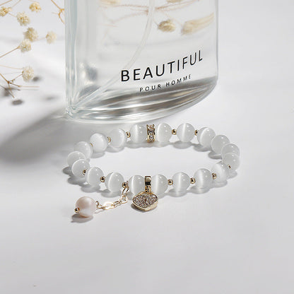 Opal Heart Lock Bracelet For Women