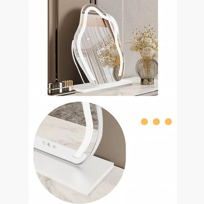 Dobson Dressing Table With LED Mirror,  Light Grey