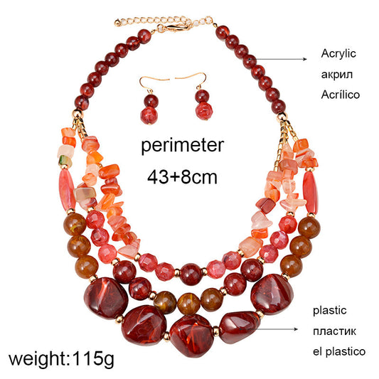 Bohemian Wedding Beads Jewelry Set