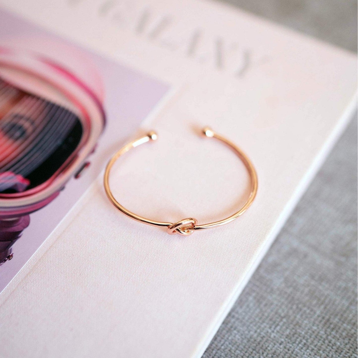 Elegant Stainless Steel Love Knot Bracelet