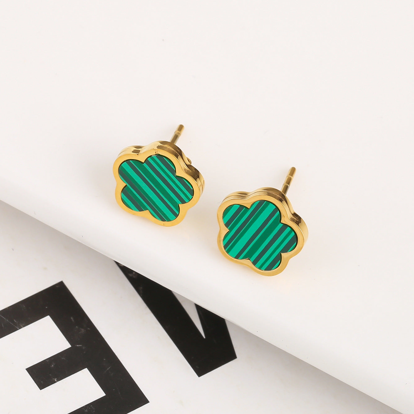 Clover Five Leaf Petals Earring & Necklace Jewellery Sets