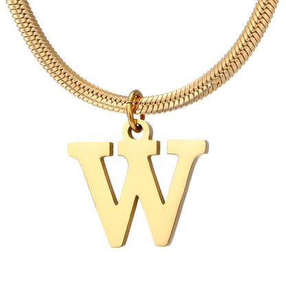 Minimalist A-Z Letter Pendant Necklace