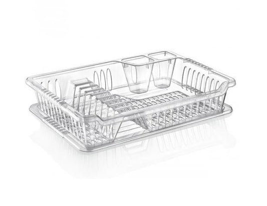 Compact Clear Plastic Dish Drainer with Tray Organize Your Kitchen