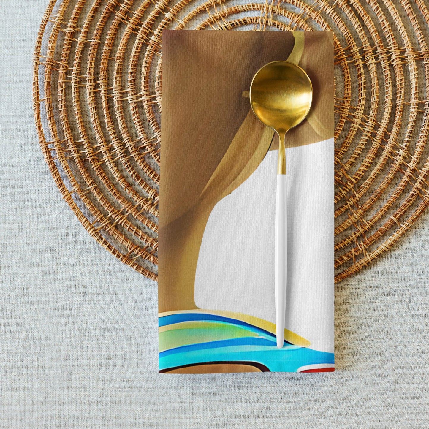 Retro Cool White - Cloth Napkin Set