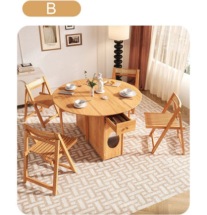 Ainsley Folding Extendable Dining Table, Wood