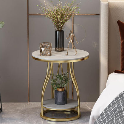 Amos Side Table, Gold Base