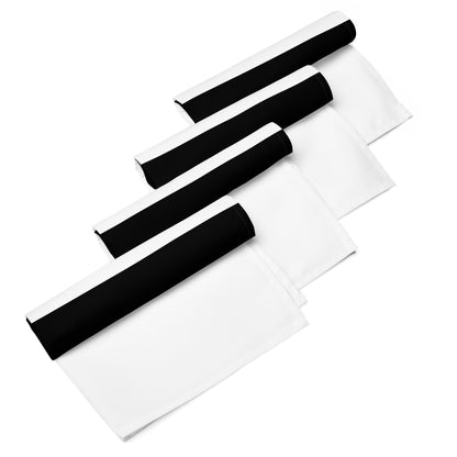 Half Black Half White - Cloth Napkin Set