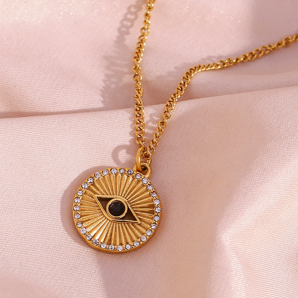 Minimalist Black Eyes Necklace