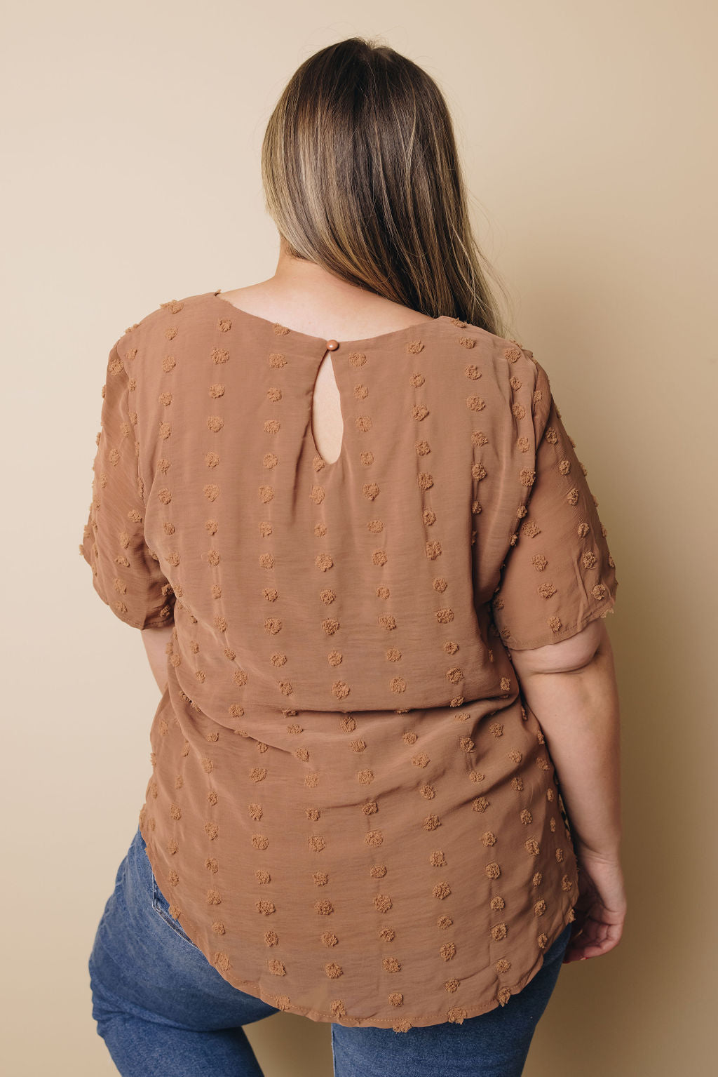Plus Size - Mac Swiss Dot Top