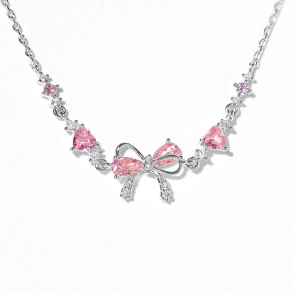 Sweet Bow Heart Rhinestone Bracelets