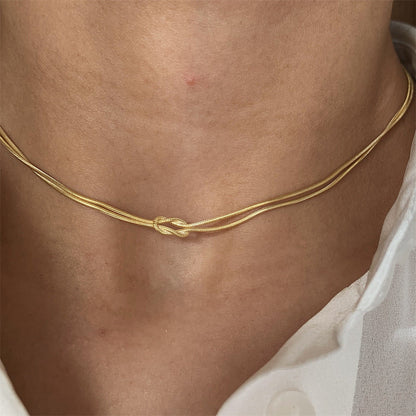 Couples Knot Necklace & Bracelet Set