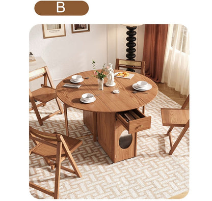 Ainsley Folding Extendable Dining Table, Wood