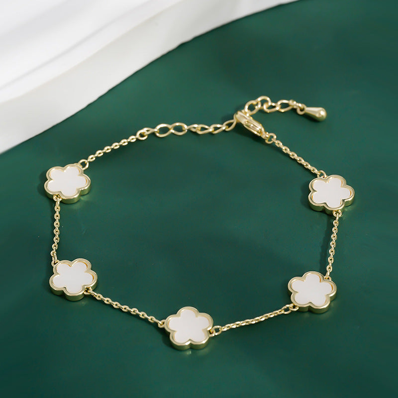 Gold Plated Clover Bracelet
