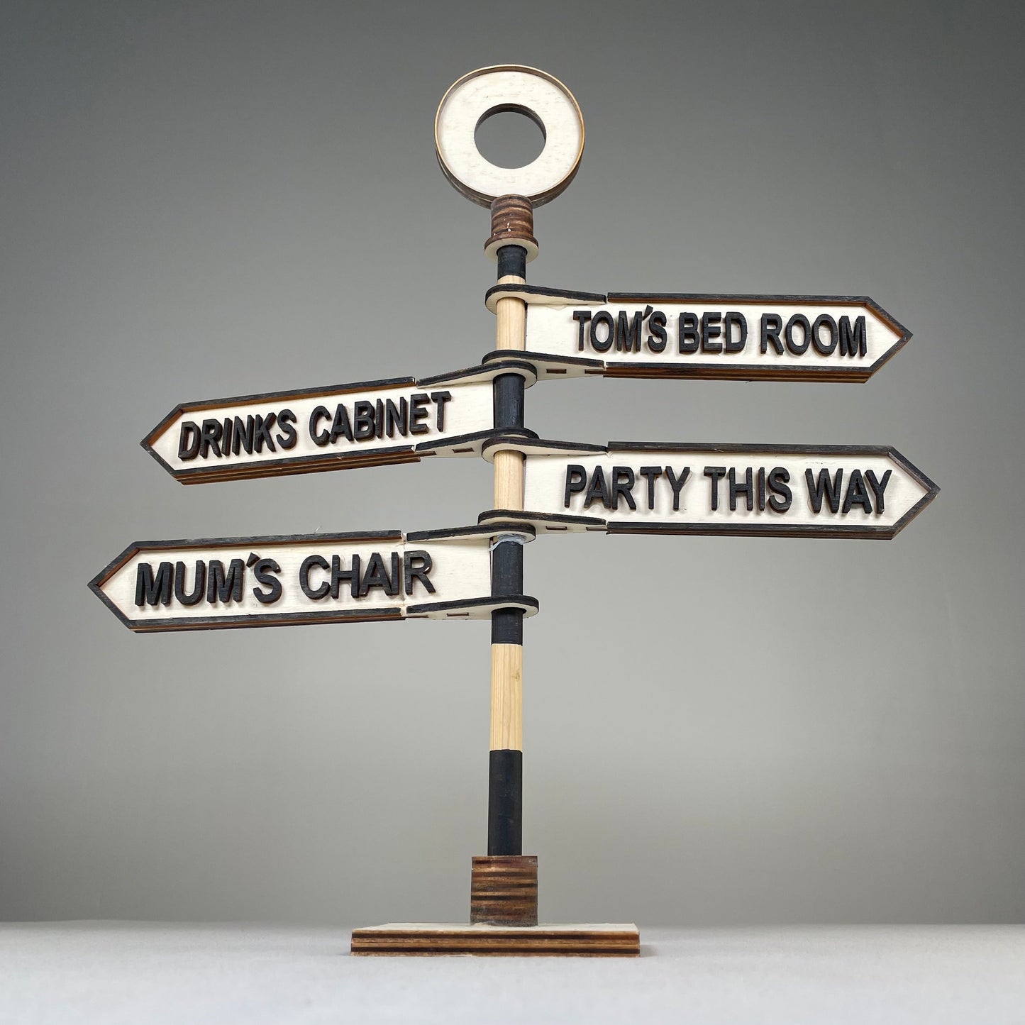 Christmas Direction Sign - Handmade Ornament