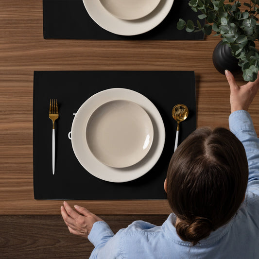 The Best Food Comes To Those Who Wait - Black Placemat Set