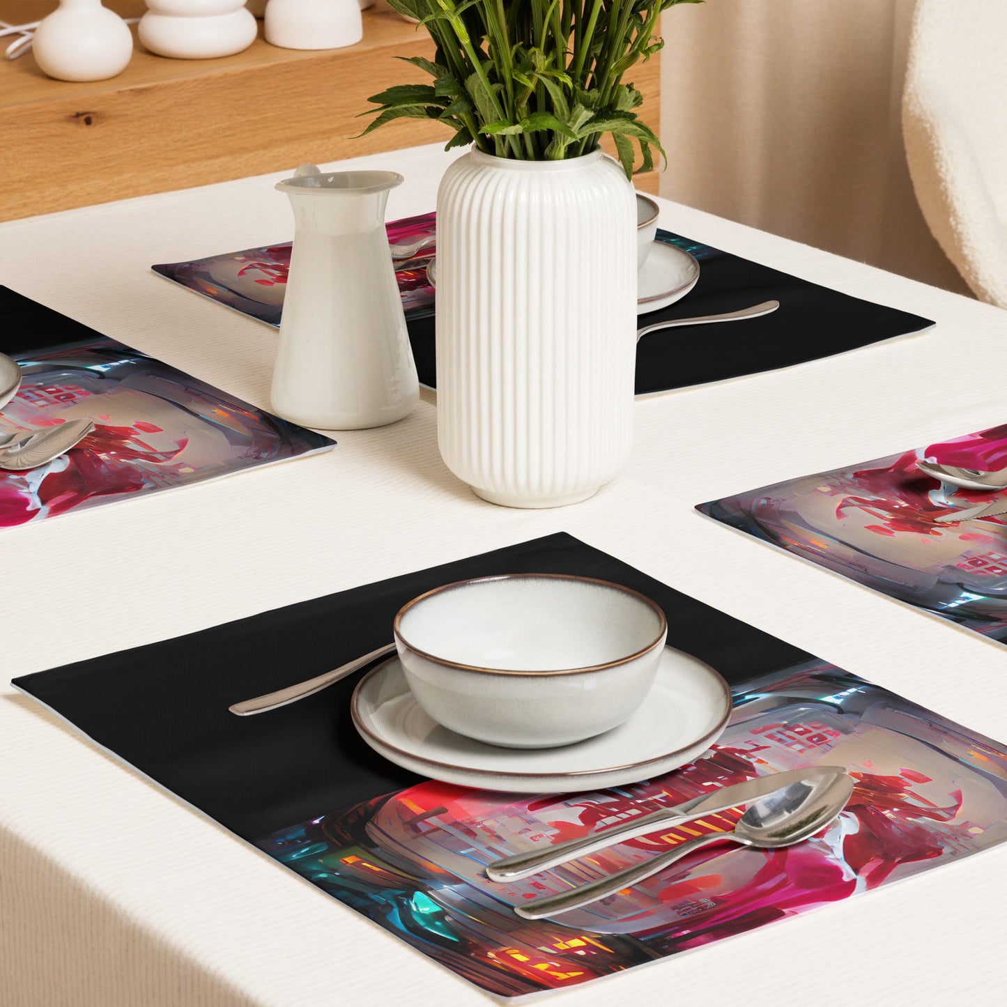 Half Black Half Báijiǔ - Placemat Set