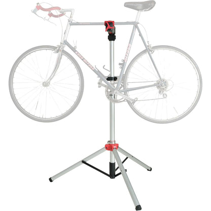 Bike Repair Stand Adjustable Metal Workstand with Bag Silver Red PRO BIKE TOOL