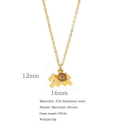 Zircon Constellation Zodiac Necklace
