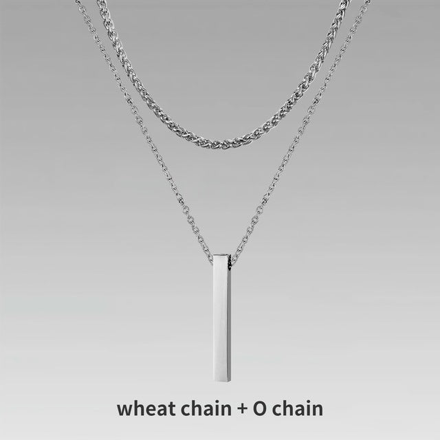 Men’s Layer Pillar Chain Necklace