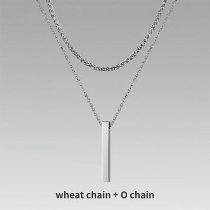 Men’s Layer Pillar Chain Necklace