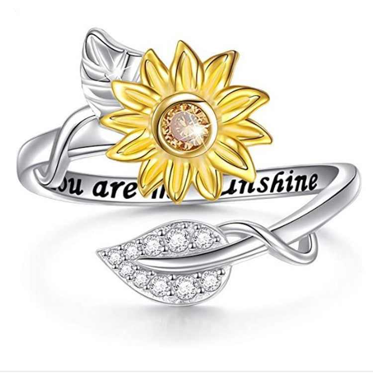 Sunflower Heart-Shaped Pendant