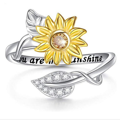 Sunflower Heart-Shaped Pendant
