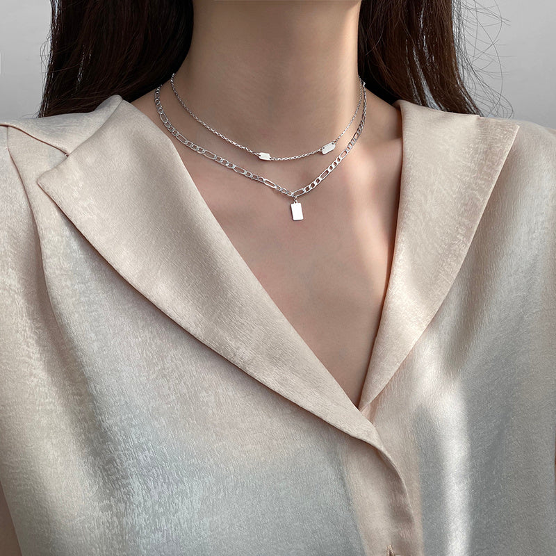 Simple Double Layer Stacked Necklace