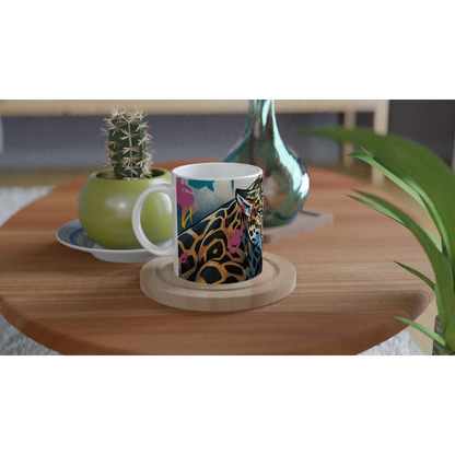 🦁 Urban Tiger Mug – Modern Graffiti Art Ceramic Cup (11oz)