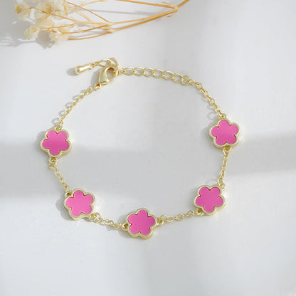 Gold Plated Clover Bracelet